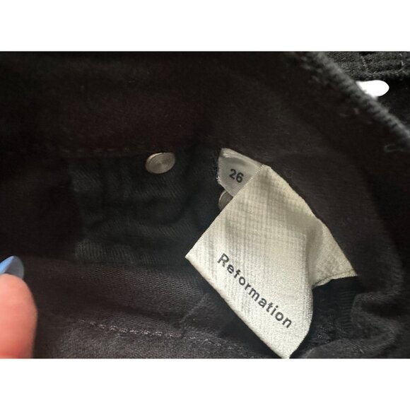 REFORMATION Black High Rise Skinny Jeans Size 26 - Picture 4 of 7